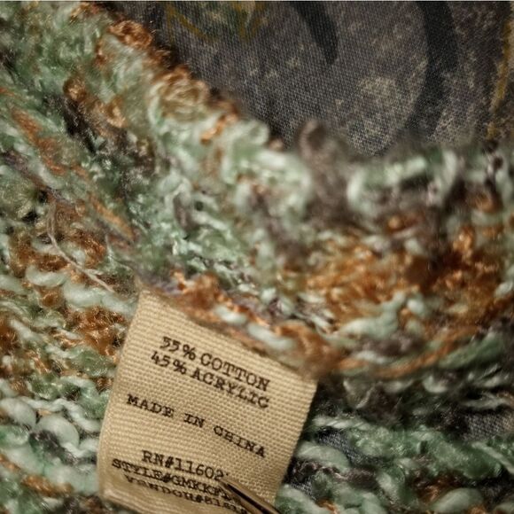 Buckle Gimmicks By Bke Womens M Multicolored Open Knit Sweater Lace Trim Boho. - Picture 6 of 12